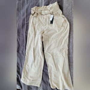 Womens Linen Pants with Belt